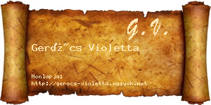 Gerócs Violetta névjegykártya